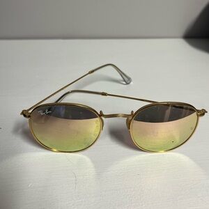 Ray-Ban Gold and Pink Sunglasses